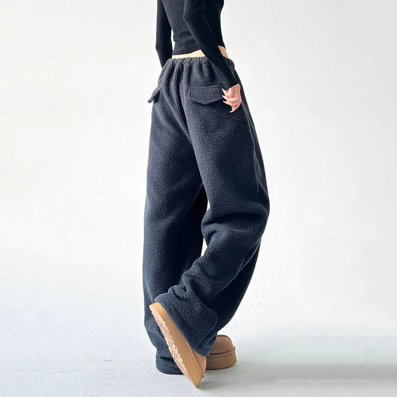 Fennora | Wide-Leg Fleece Pants