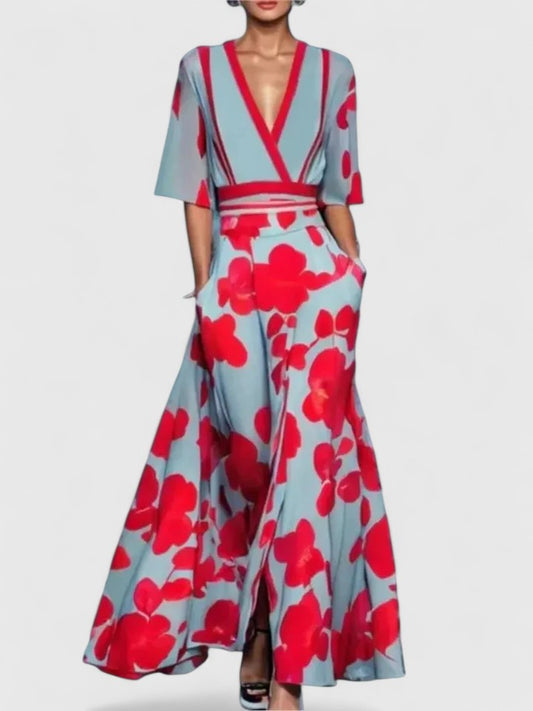Viviette | Short Sleeve Maxi Dress