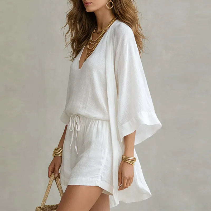 Joséphine | Sleeveless V-Neck Three-Piece Set