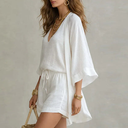 Joséphine | Sleeveless V-Neck Three-Piece Set