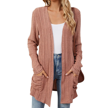 Ottaline women's longline ribbed open cardigan