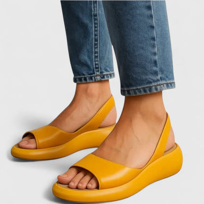 Eden slip-on sandals styling angle
