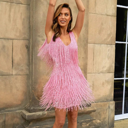 Kimora | Fringe Cocktail Mini Dress