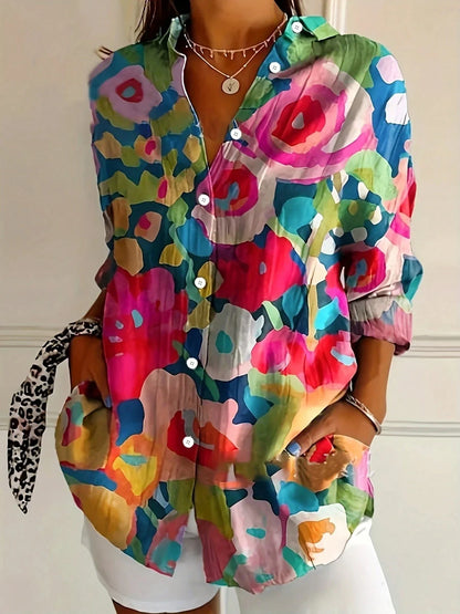 Samantha | Flowy Printed Casual Blouse