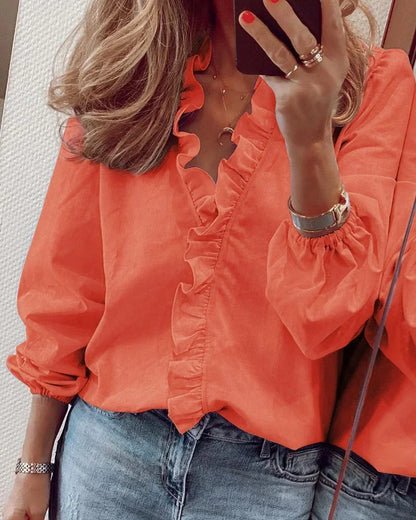 Monica | Feminine Ruffle Blouse