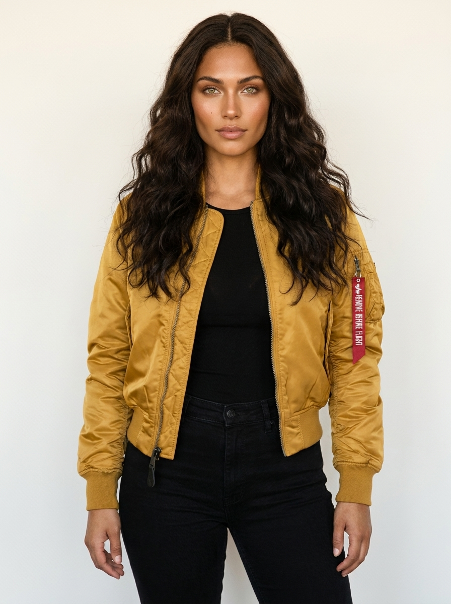 Satin utility bomber jacket, alternate angle