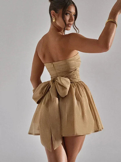 Bianca sequin mini dress strapless silhouette