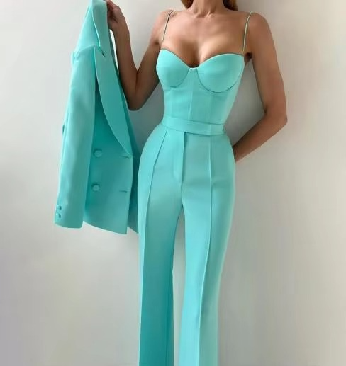 Imogen | Three-Piece Corset and Flare Pants Set
