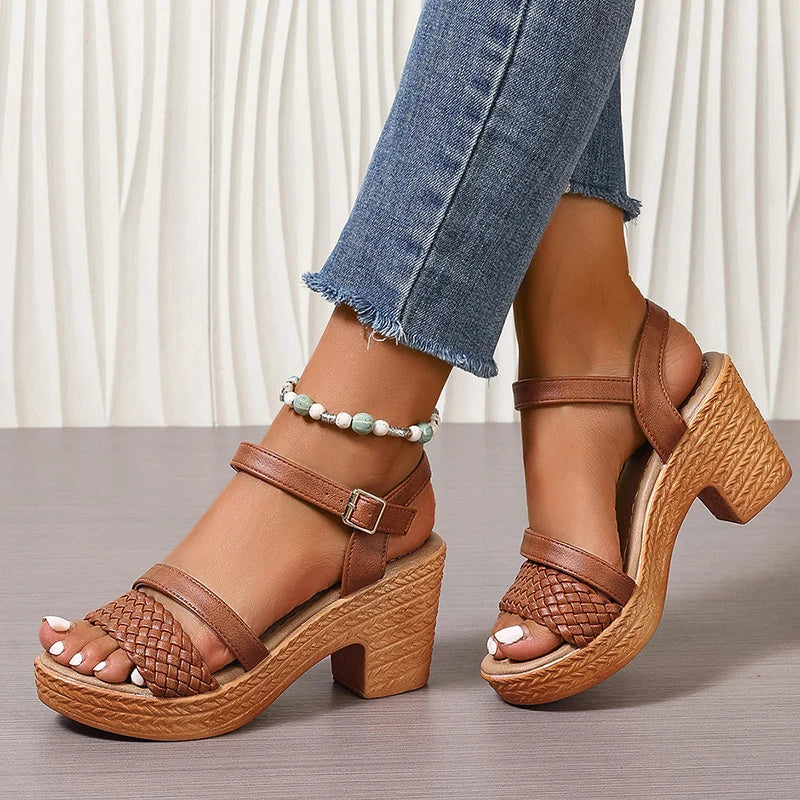 Bryony platform wedge sandals styled outfit