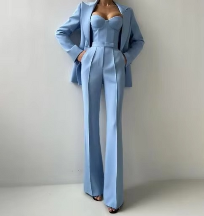 Imogen | Three-Piece Corset and Flare Pants Set