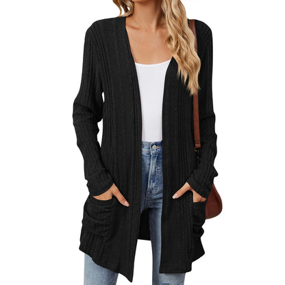 Ottaline women's longline ribbed open cardigan