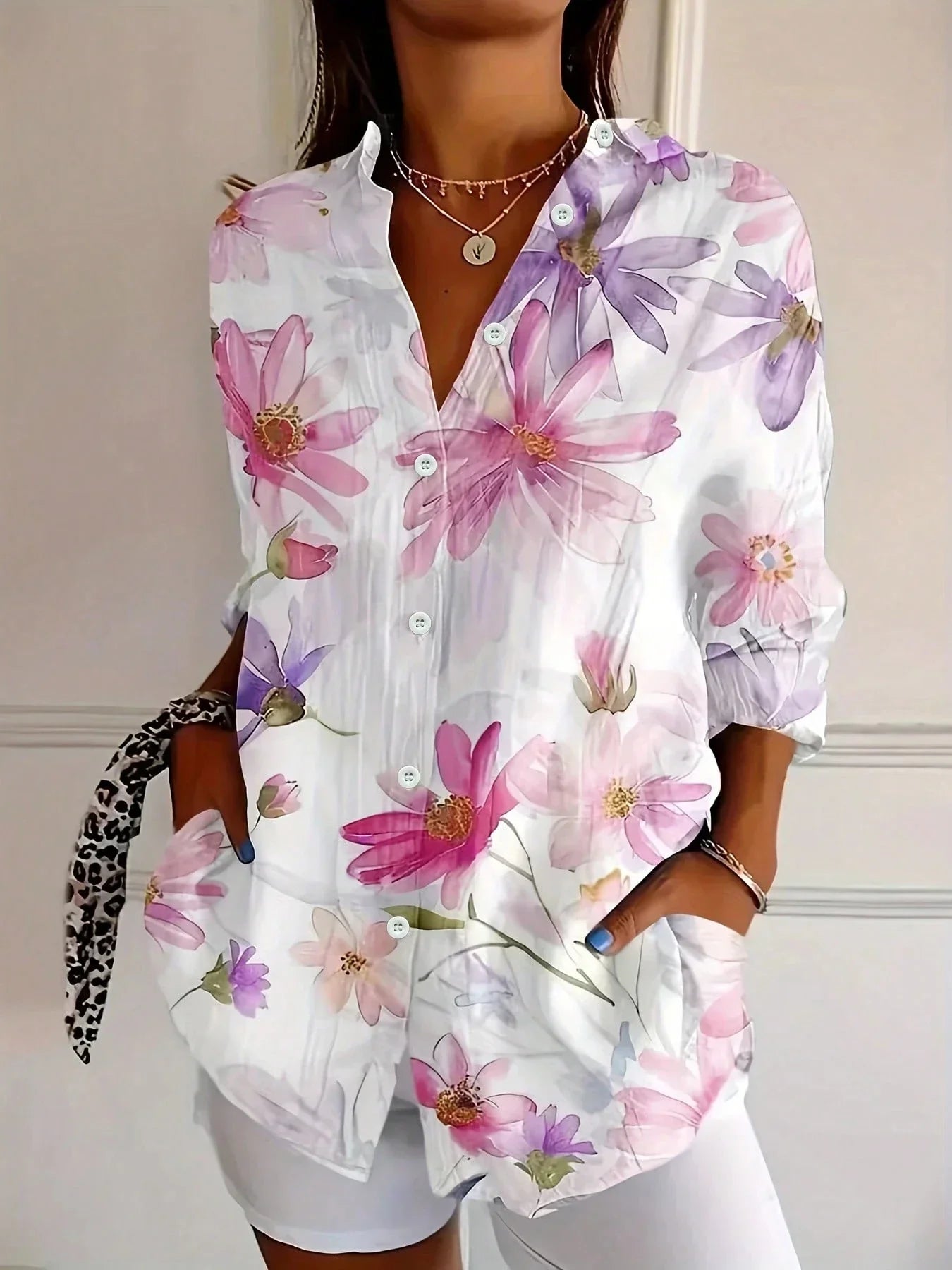 Samantha | Flowy Printed Casual Blouse