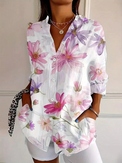 Samantha | Flowy Printed Casual Blouse