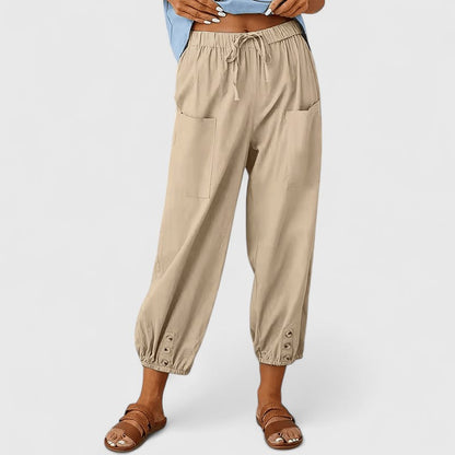Relaxed wide-leg trousers in grey