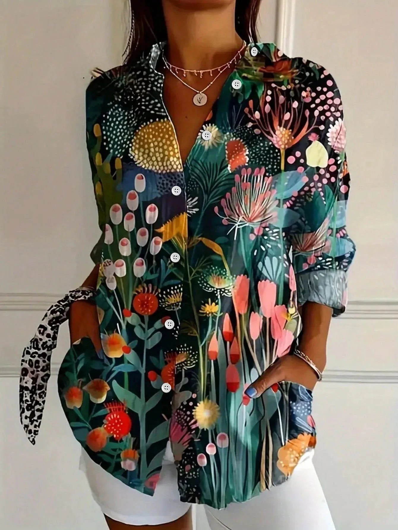 Samantha | Flowy Printed Casual Blouse