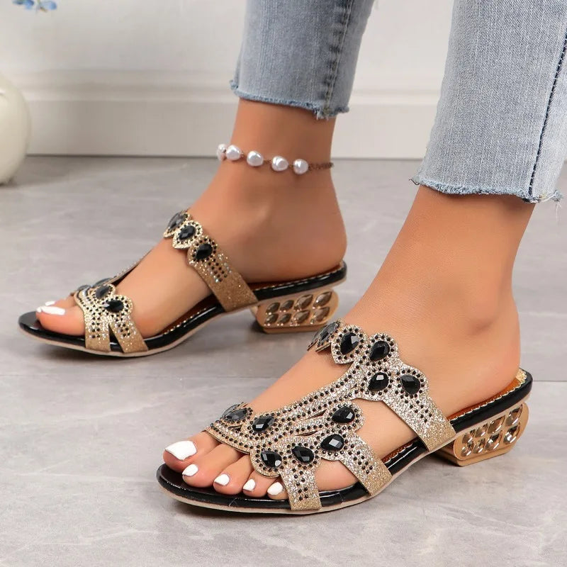 Mallory embellished sandals detail
