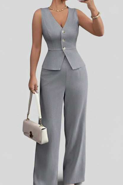 Eleonore women's waistcoat and wide-leg trouser set