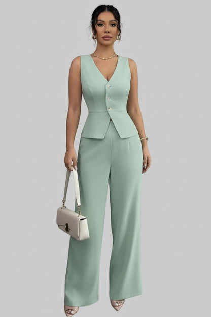 Eleonore women's waistcoat and wide-leg trouser set
