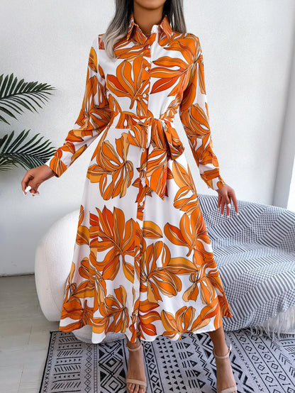 Flowing floral summer dress