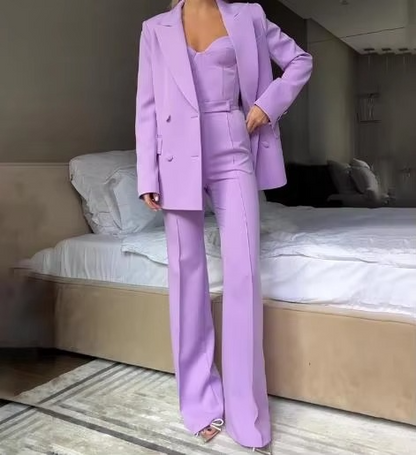 Imogen | Three-Piece Corset and Flare Pants Set