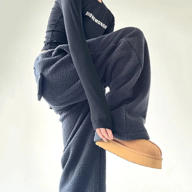 Fennora | Wide-Leg Fleece Pants