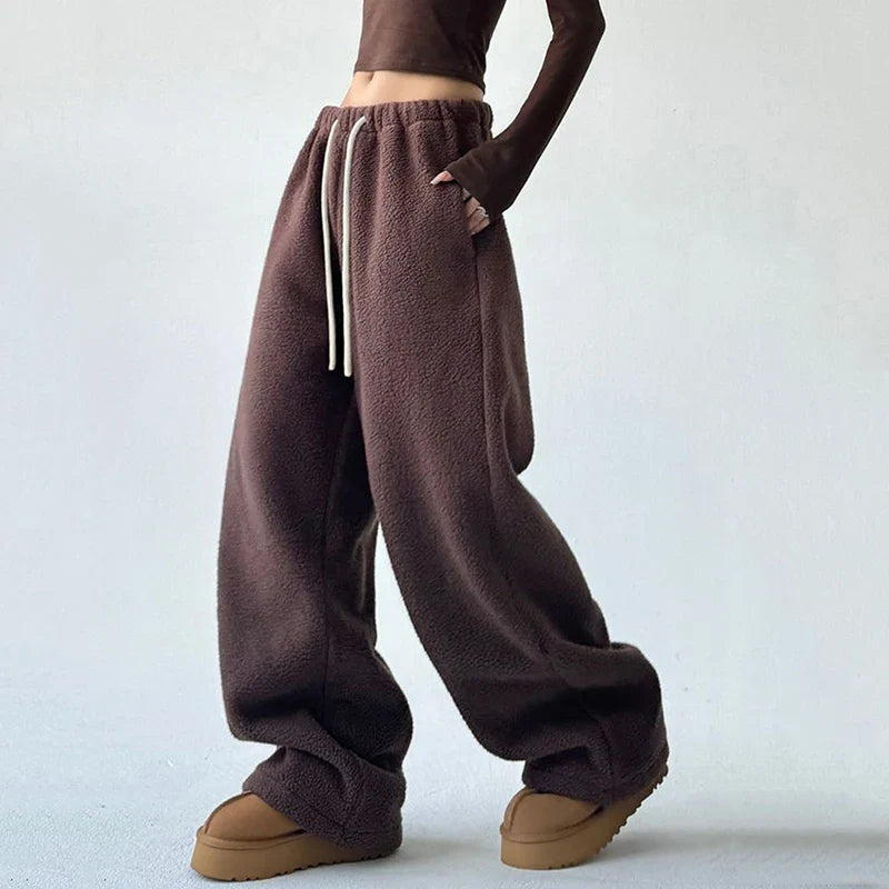 Fennora | Wide-Leg Fleece Pants