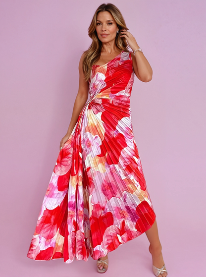Maeve | Pleated Floral Maxi Wedding Guest Dress