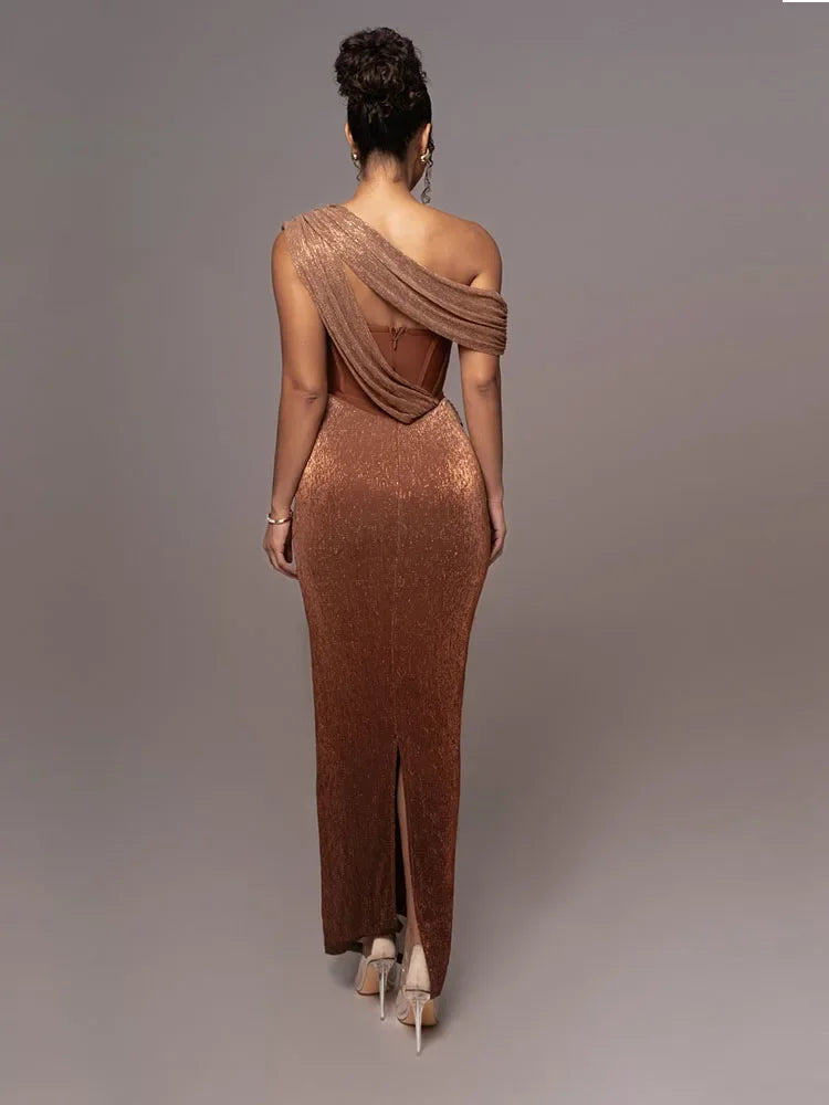 Agatha | One Shoulder Maxi Evening Dress