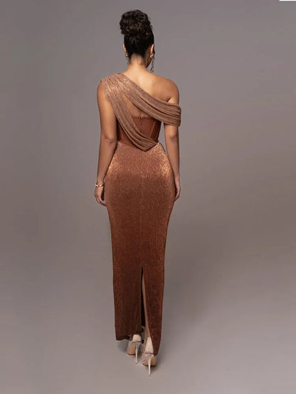 Agatha | One Shoulder Maxi Evening Dress