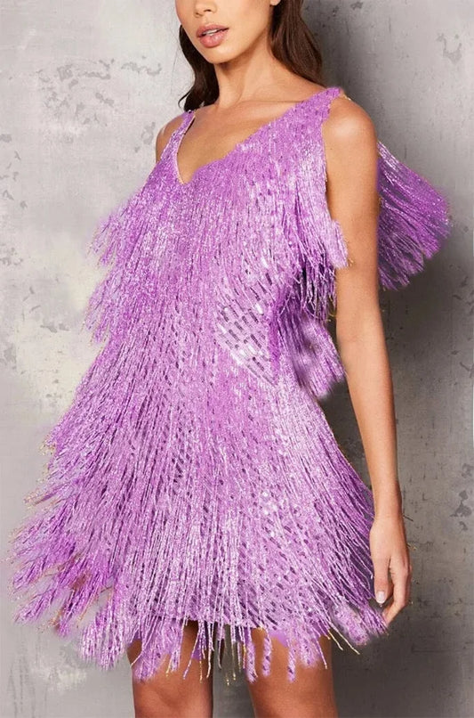 Kimora | Fringe Cocktail Mini Dress