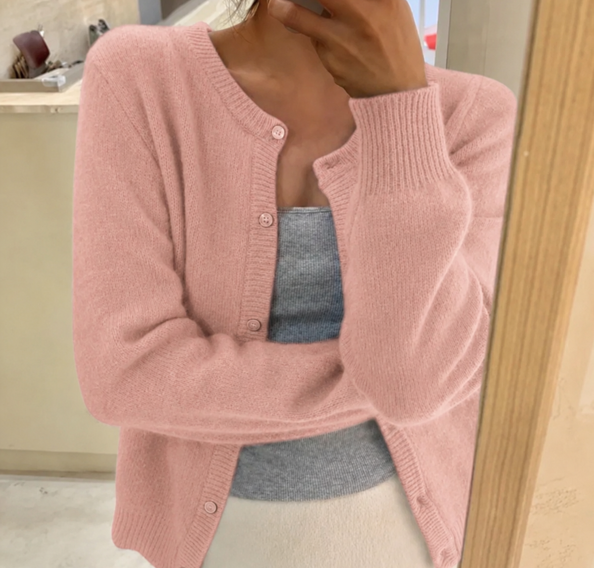 Marlowen | Button-Front Knit Cardigan
