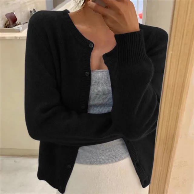Marlowen | Button-Front Knit Cardigan