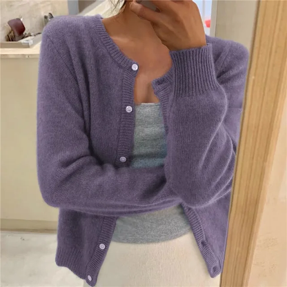 Marlowen | Button-Front Knit Cardigan