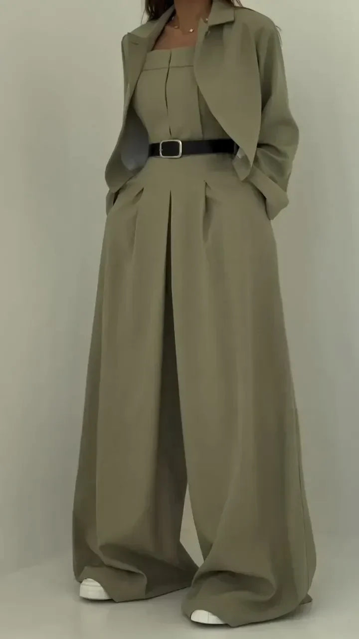Ravella | Bustier, Jacket & Wide-Leg Trouser Set