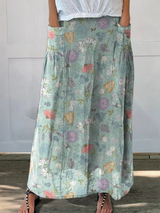 Evelyn | Spring Floral A-Line Skirt