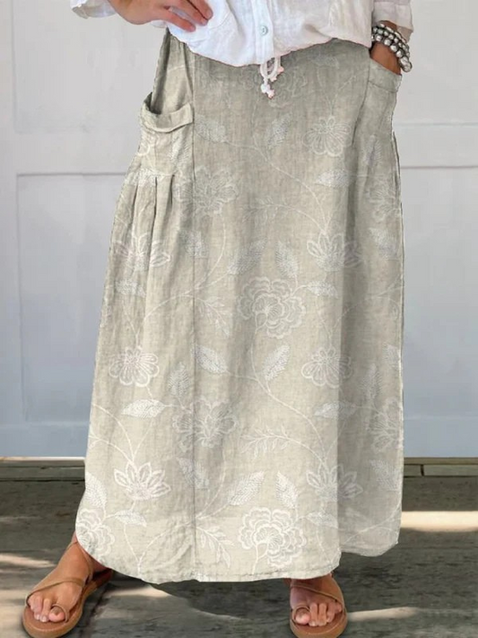 Delilah | Vintage Floral Midi Skirt