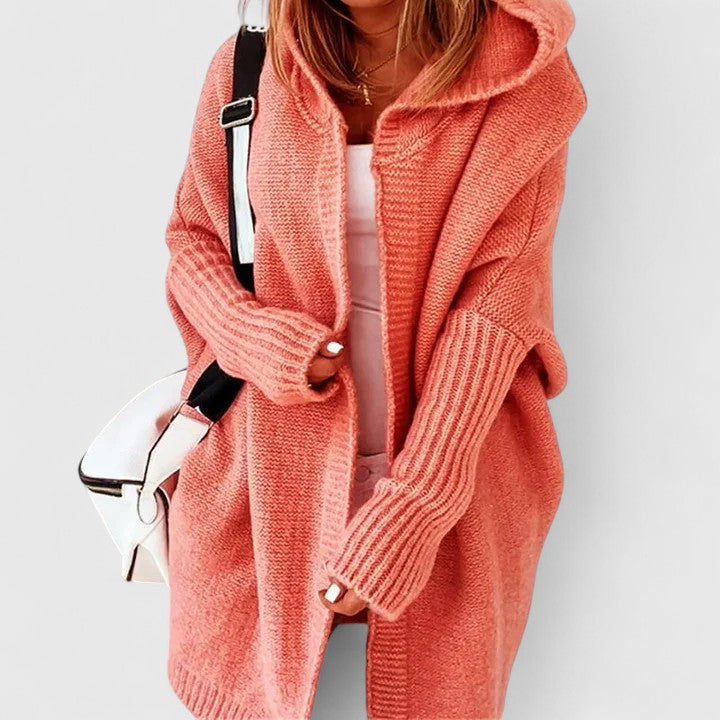 Millicent women's oversized longline hooded cardigan