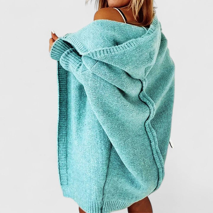 Millicent women's oversized longline hooded cardigan