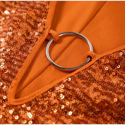 Sabrina long sleeve sequin party dress styled view