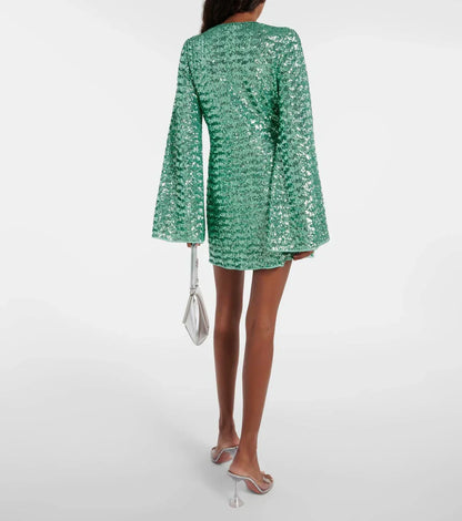 Sabrina sequin mini dress full length view