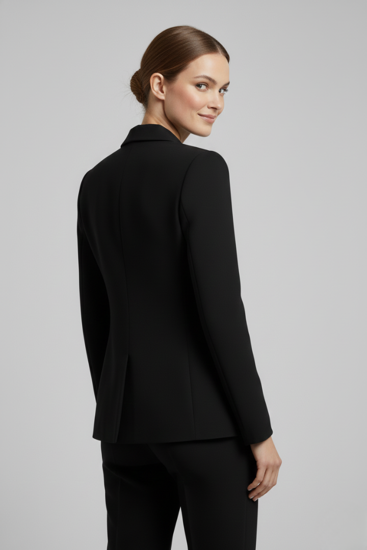 Araminta double-breasted blazer with gold-tone buttons, view 5