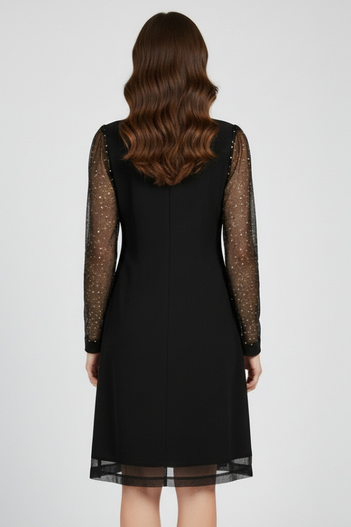 Madyson | Sequin Sleeve V-Neck Mini Cocktail Dress