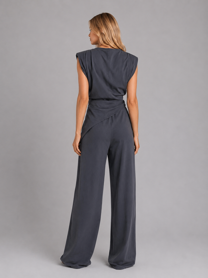 Oceane women's draped sleeveless two-piece co-ord set