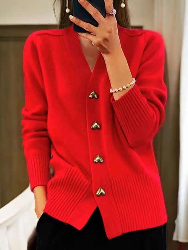 Roseline women's longline V-neck soft-knit cardigan