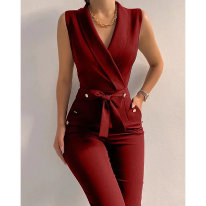 Seraphina | Sleeveless V-Neck Jumpsuit
