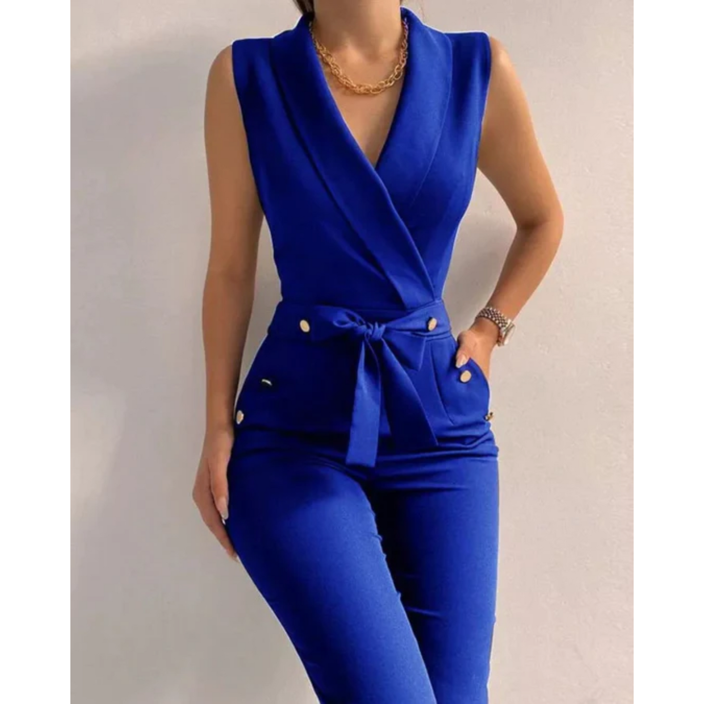 Seraphina | Sleeveless V-Neck Jumpsuit