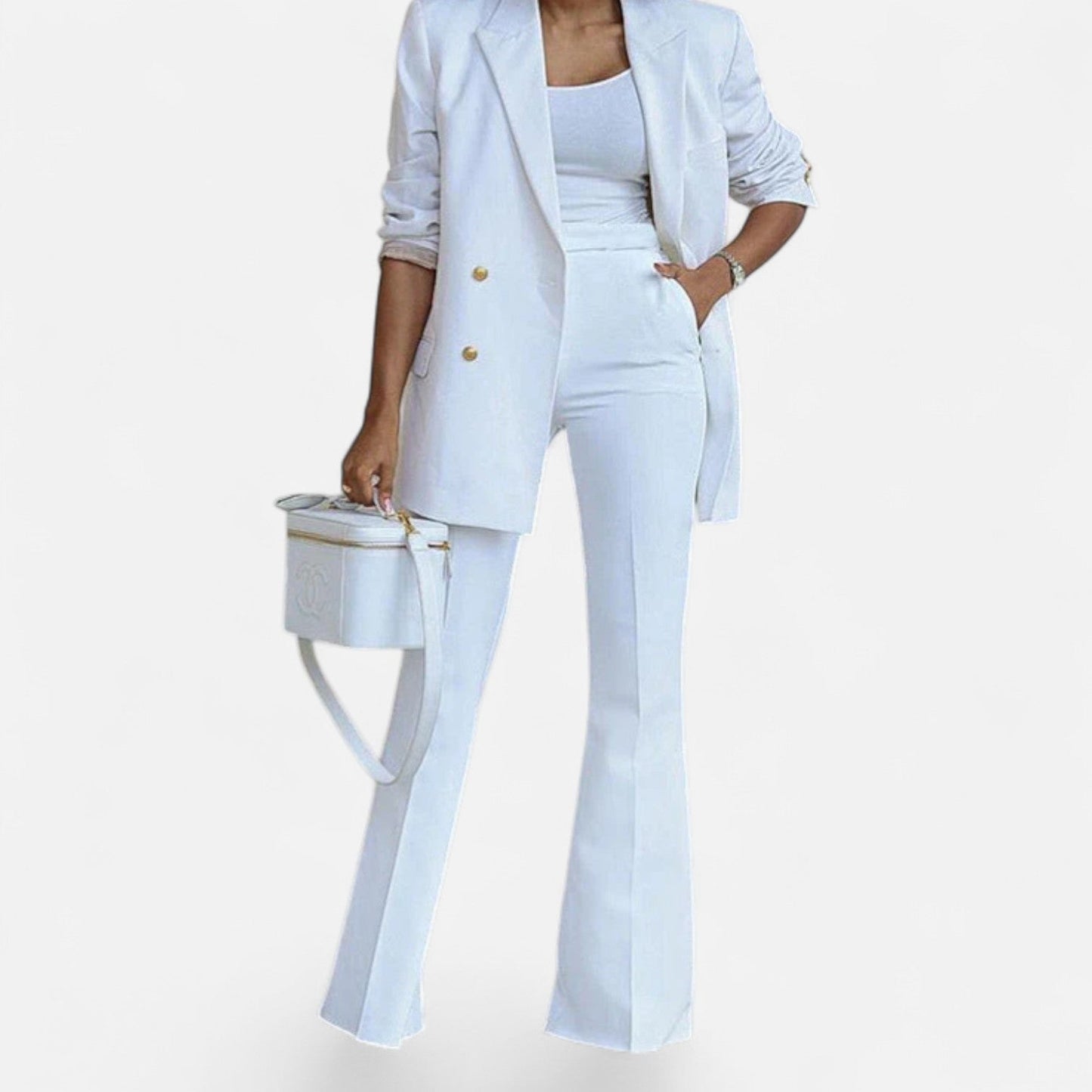 Coraline | Double Breasted Blazer & Flared Trouser Suit