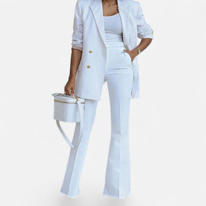 Coraline | Double Breasted Blazer & Flared Trouser Suit