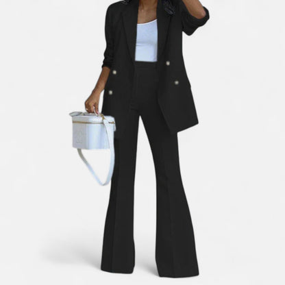 Coraline | Double Breasted Blazer & Flared Trouser Suit