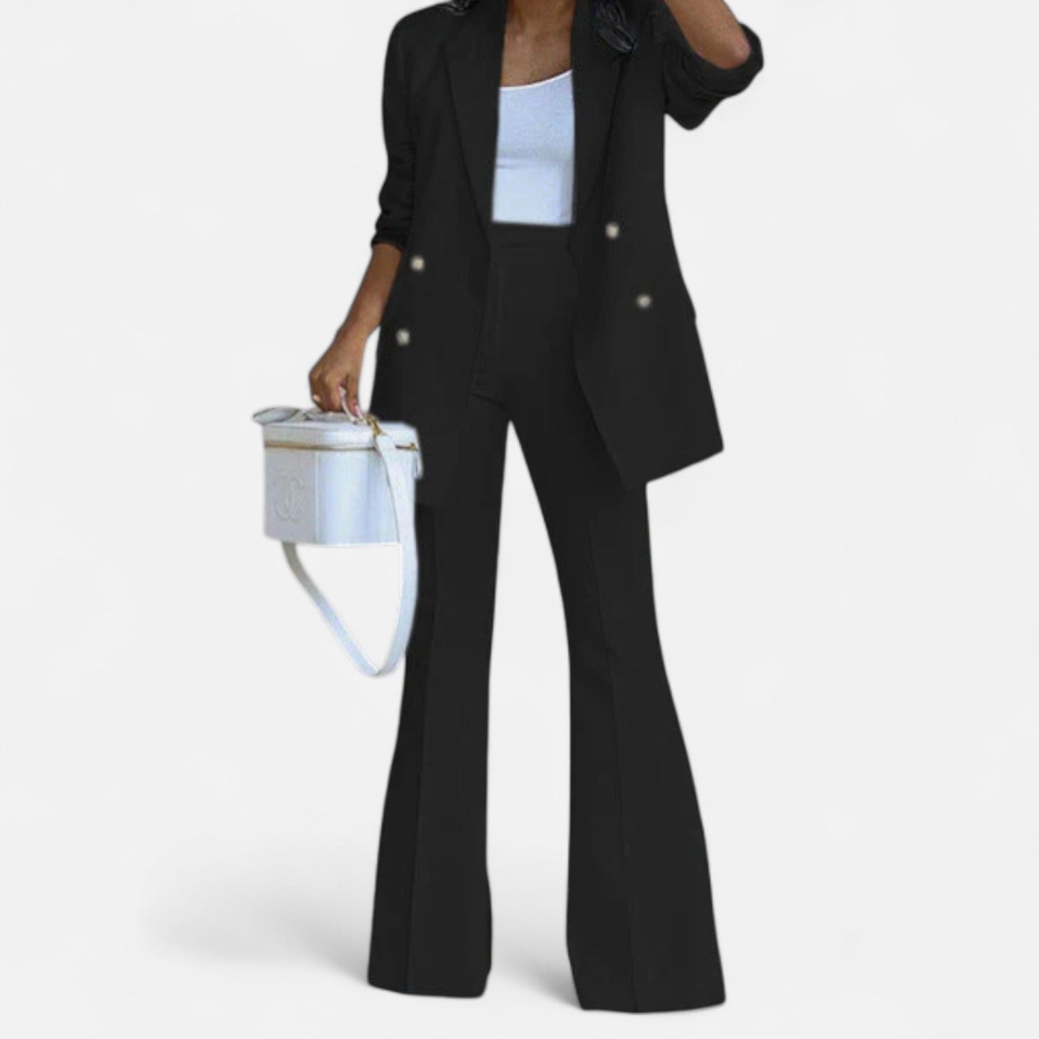 Blazer and trouser suit set in red